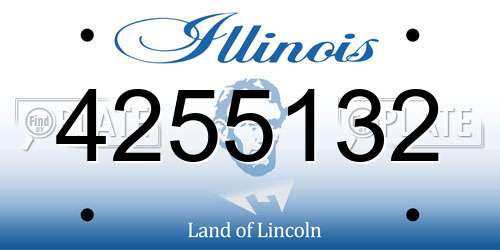 4255132 Illinois License Plate