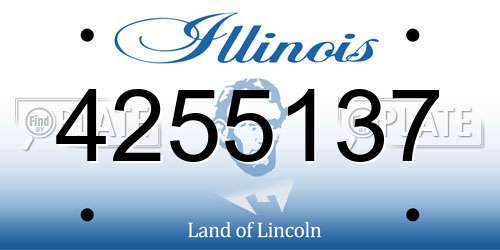4255137 Illinois License Plate