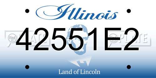 42551E2 Illinois License Plate