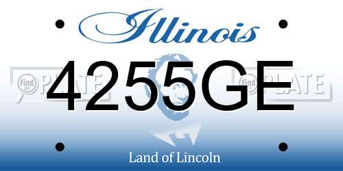 4255GE Illinois License Plate