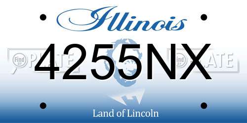 4255NX Illinois License Plate