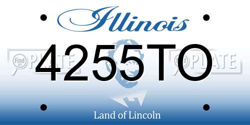 4255TO Illinois License Plate