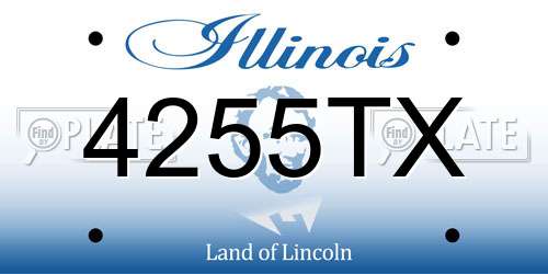4255TX Illinois License Plate