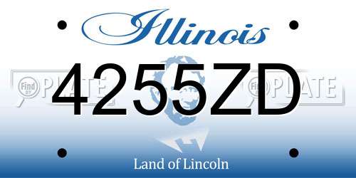 4255ZD Illinois License Plate