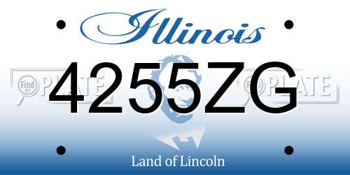 4255ZG Illinois License Plate