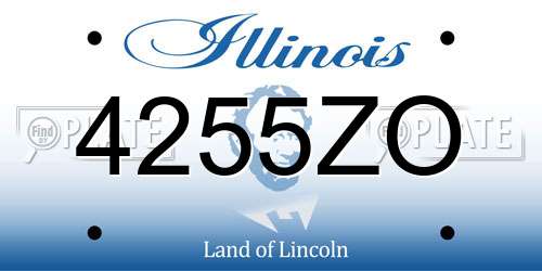 4255ZO Illinois License Plate