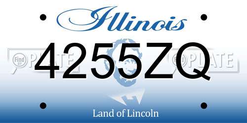 4255ZQ Illinois License Plate