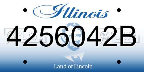 4256042B Illinois License Plate