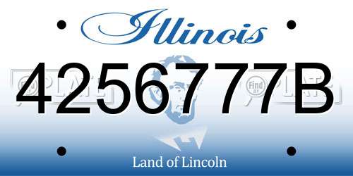 4256777B Illinois License Plate
