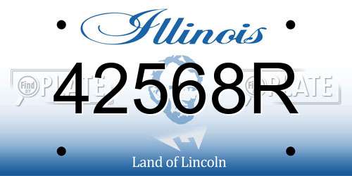 42568R Illinois License Plate
