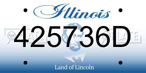425736D Illinois License Plate