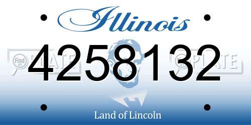 4258132 Illinois License Plate