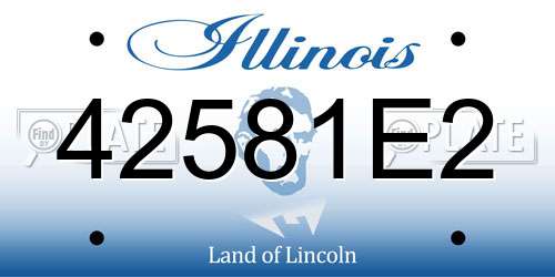 42581E2 Illinois License Plate