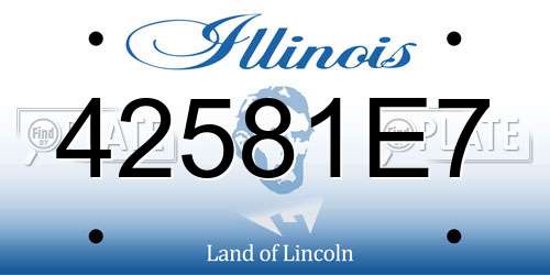 42581E7 Illinois License Plate