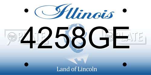 4258GE Illinois License Plate