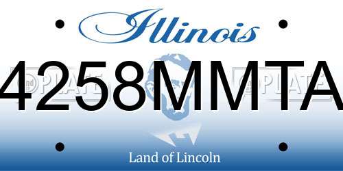 4258MMTA Illinois License Plate