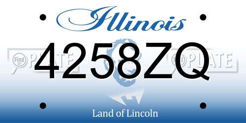 4258ZQ Illinois License Plate