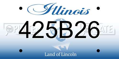 425B26 Illinois License Plate