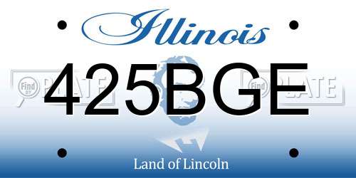 425BGE Illinois License Plate