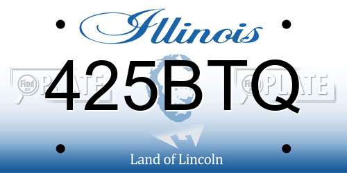 425BTQ Illinois License Plate