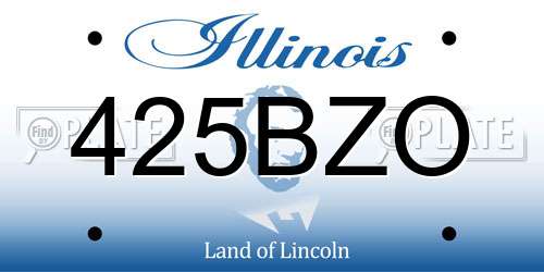 425BZO Illinois License Plate