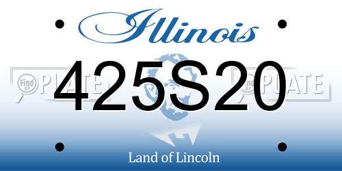425S20 Illinois License Plate