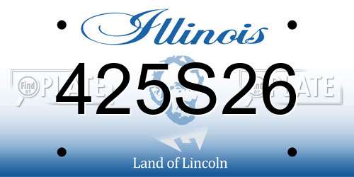 425S26 Illinois License Plate