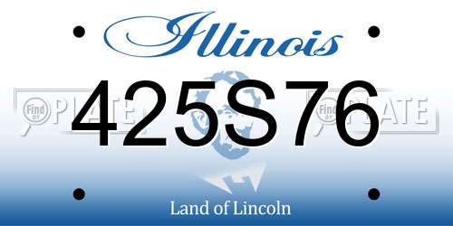 425S76 Illinois License Plate
