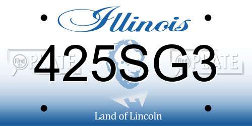 425SG3 Illinois License Plate