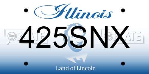 425SNX Illinois License Plate