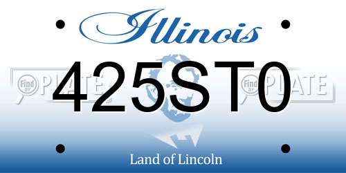 425ST0 Illinois License Plate