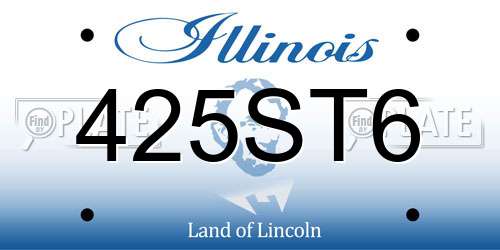 425ST6 Illinois License Plate