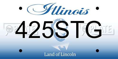 425STG Illinois License Plate