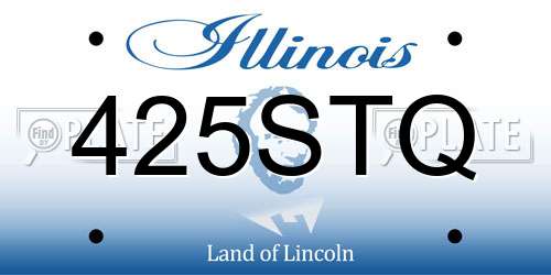 425STQ Illinois License Plate