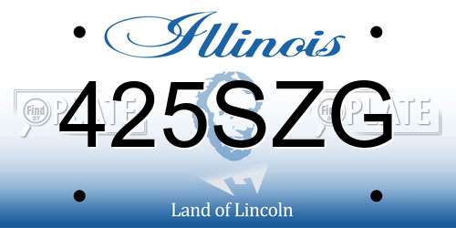 425SZG Illinois License Plate