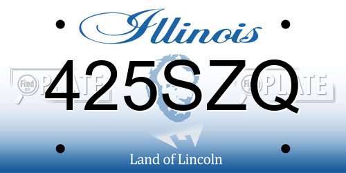 425SZQ Illinois License Plate