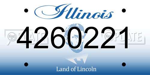 4260221 Illinois License Plate