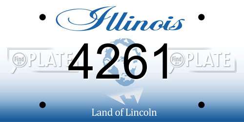 4261 Illinois License Plate