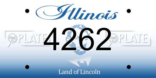 4262 Illinois License Plate