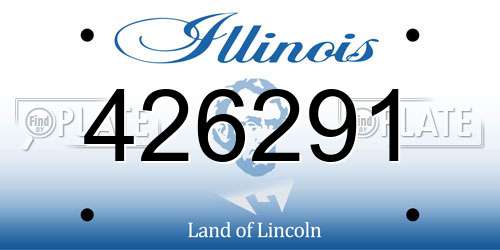 426291 Illinois License Plate