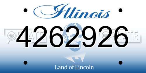 4262926 Illinois License Plate