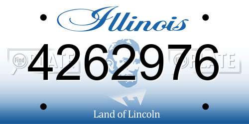 4262976 Illinois License Plate