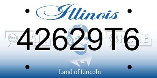 42629T6 Illinois License Plate