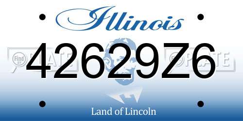 42629Z6 Illinois License Plate