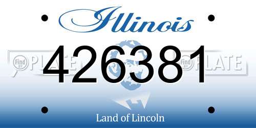 426381 Illinois License Plate