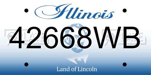 42668WB Illinois License Plate
