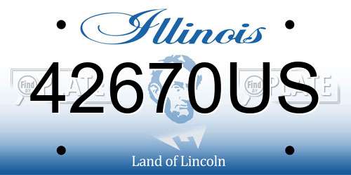 42670US Illinois License Plate