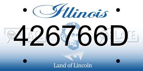 426766D Illinois License Plate