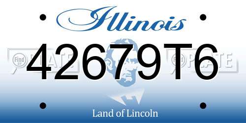 42679T6 Illinois License Plate