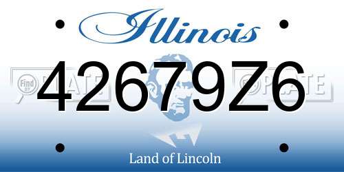 42679Z6 Illinois License Plate